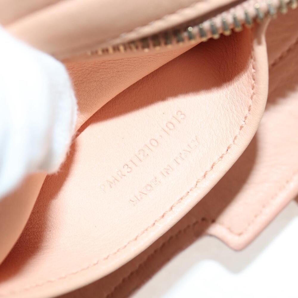 SAINT LAURENT Petit Kabas Hand Bag Leather 2way Pink Gold Auth bs31628 - Picture 12 of 16